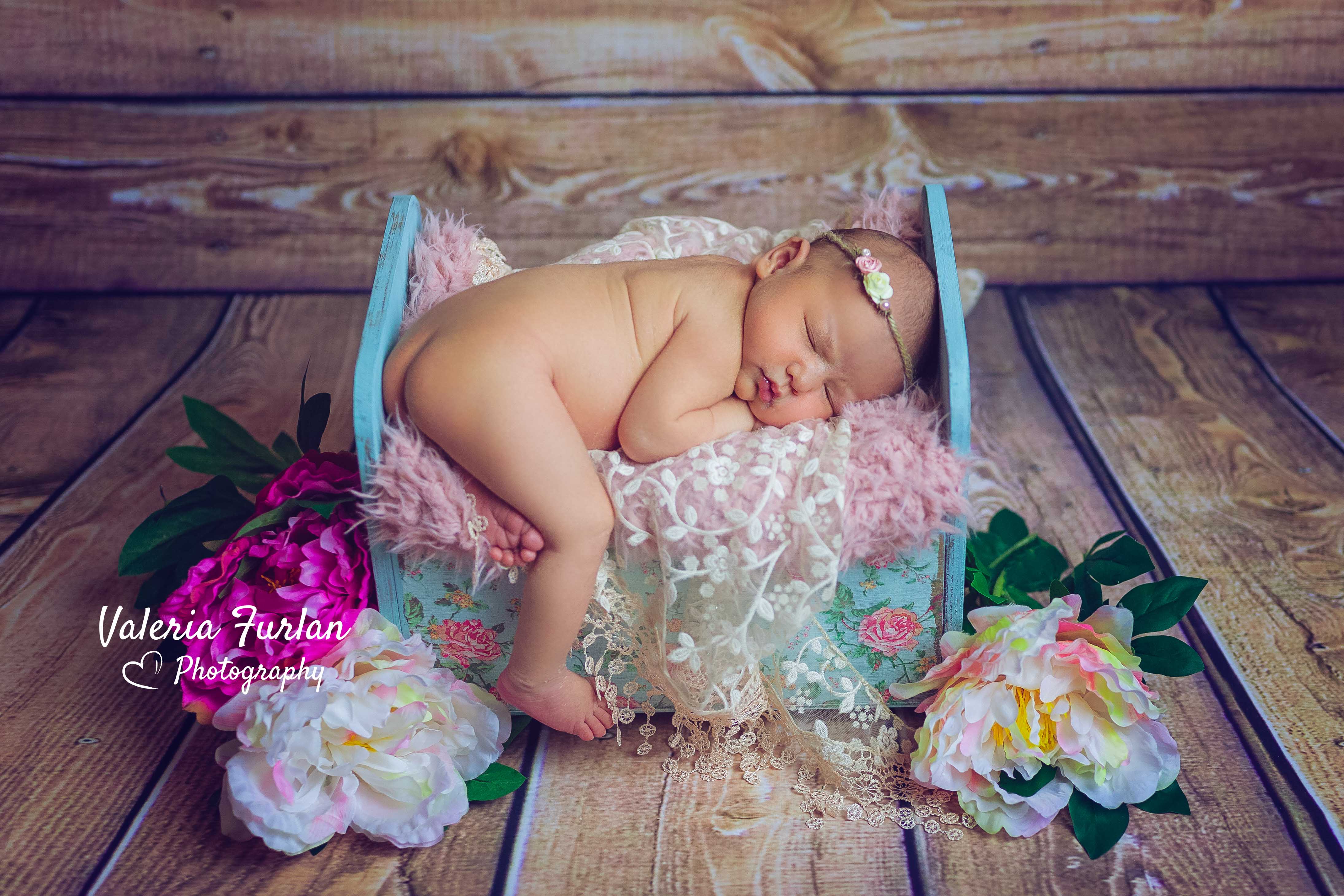 Séance photo de naissance nouveau-né en studio