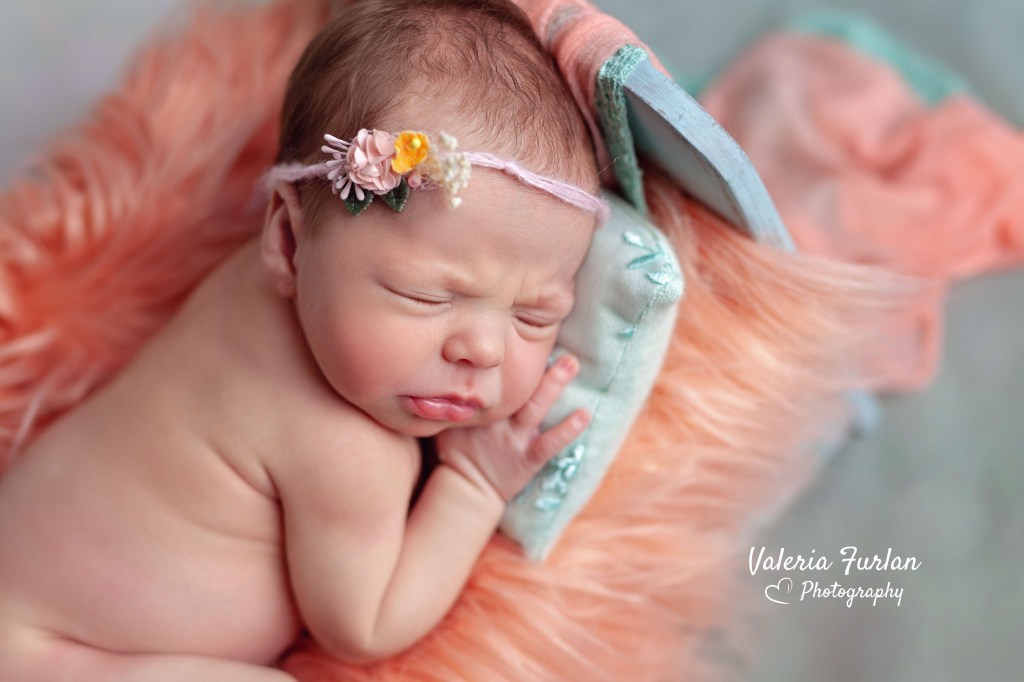 Séance photo de naissance bébé en studio