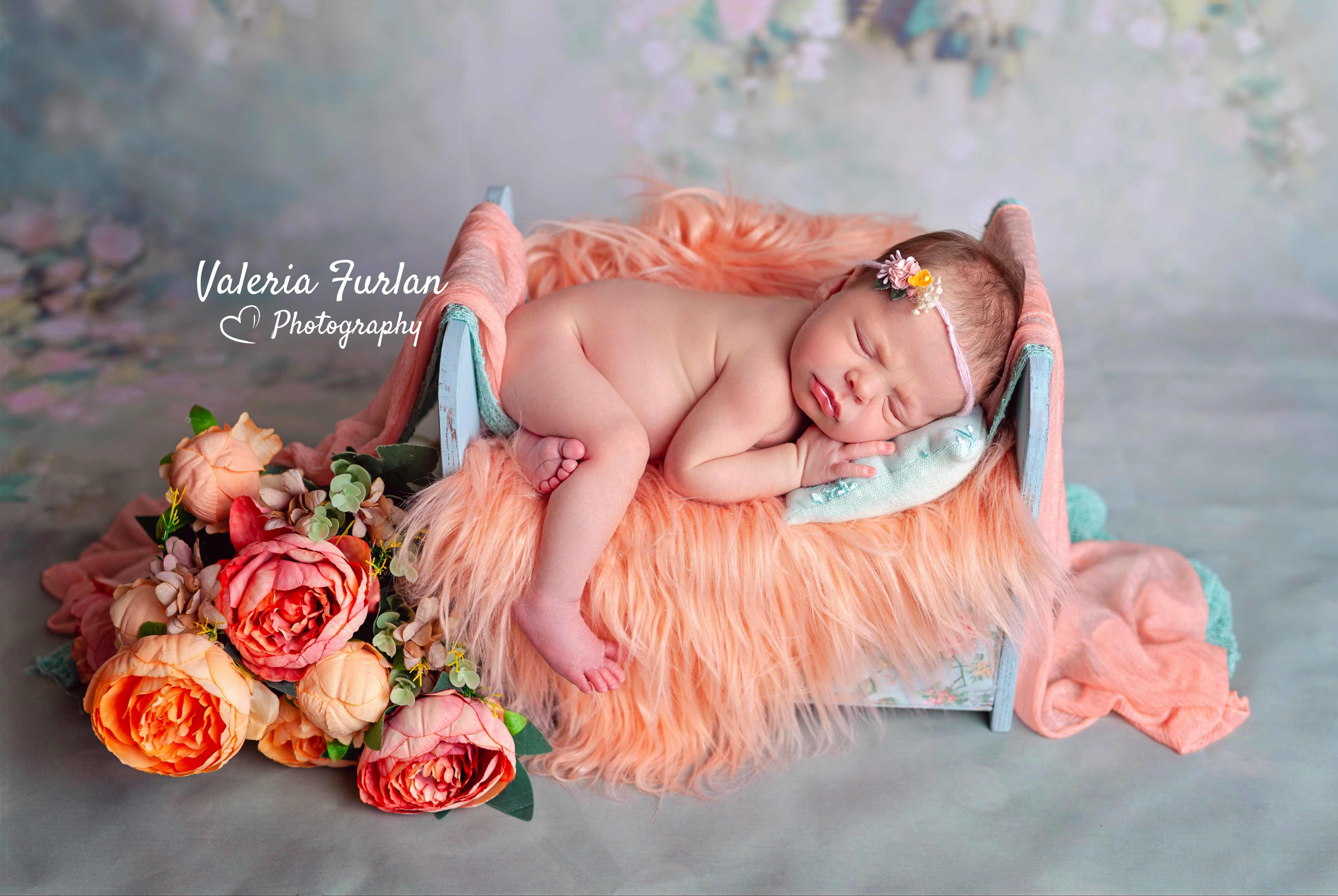 Séance photo de naissance bébé en studio