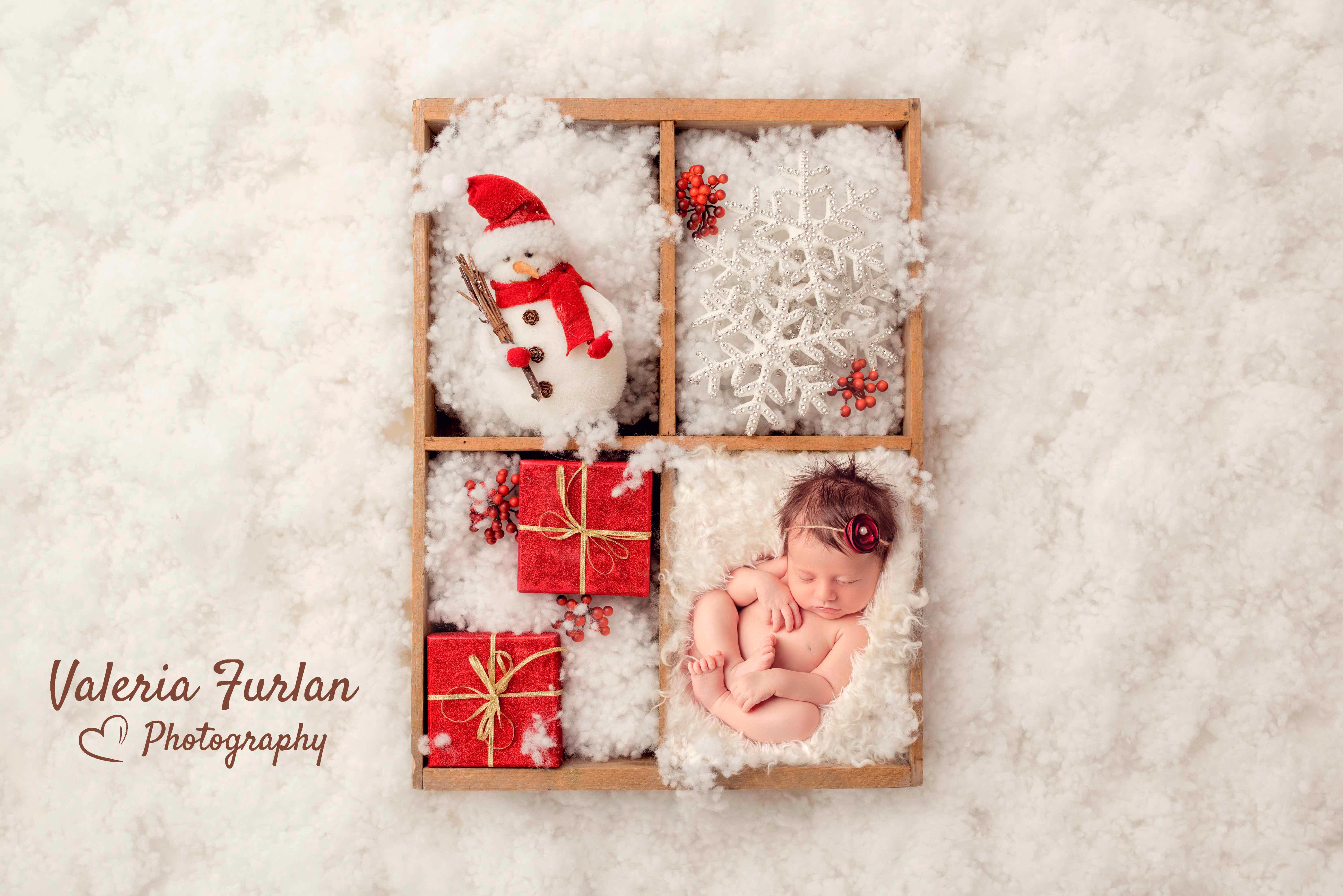 Séance photo de Noël avec bébé à Strasbourg